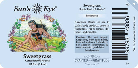 Sweetgrass Oil: .5 fl oz