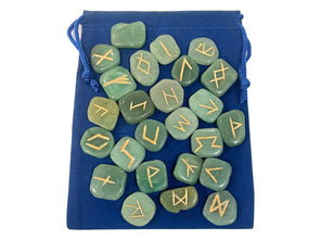 Runes Gemstone Set with Bag & Index Card
