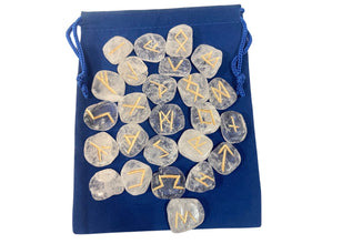 Runes Gemstone Set with Bag & Index Card