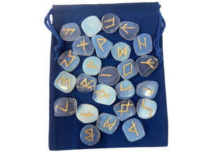Runes Gemstone Set with Bag & Index Card