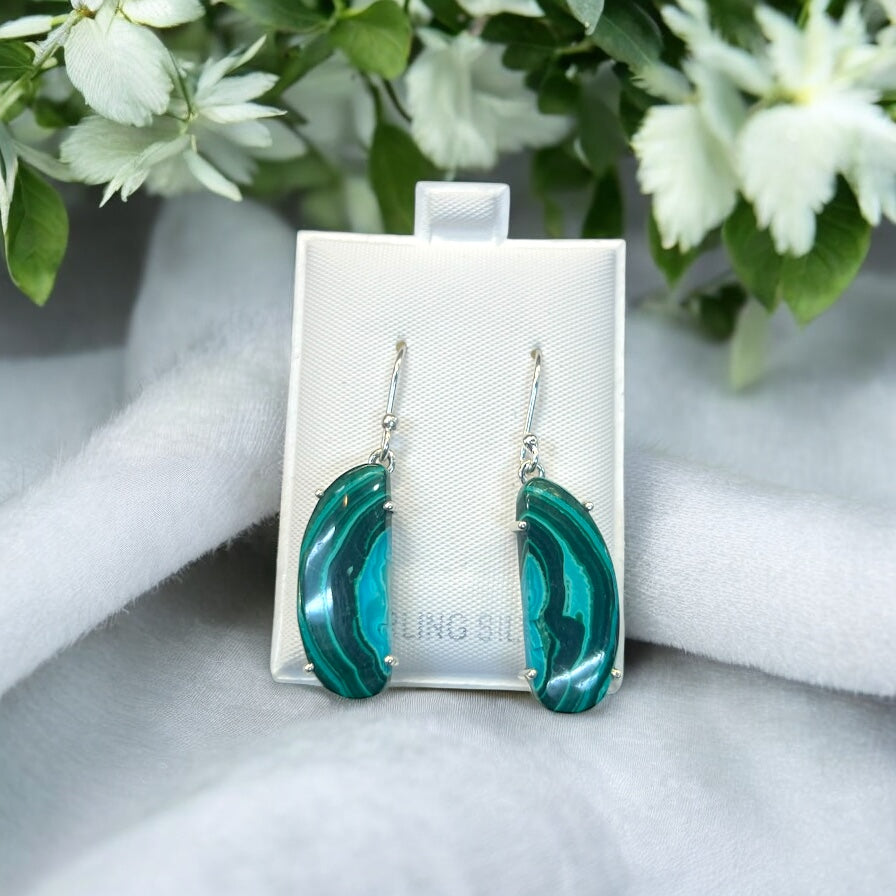 Azurite and Malachite Earrings