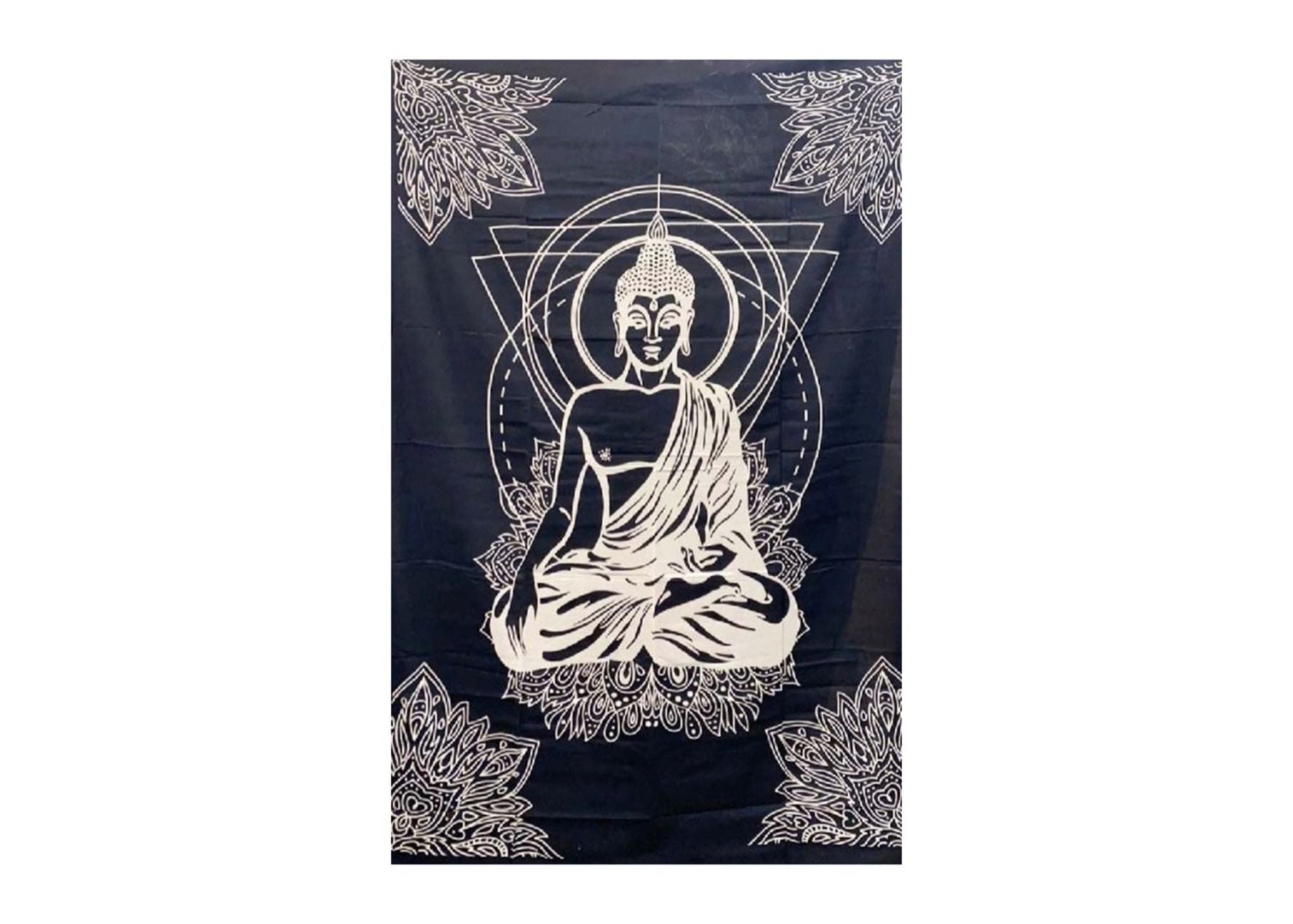 Black & White Buddha Tapestry