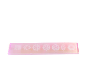Selenite Chakra Symbol Charging Bars 7.5”