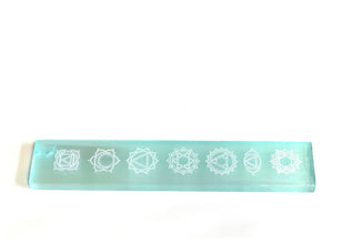 Selenite Chakra Symbol Charging Bars 7.5”