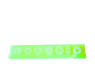Selenite Chakra Symbol Charging Bars 7.5”