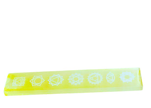 Selenite Chakra Symbol Charging Bars 7.5”