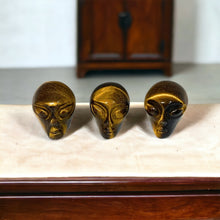 Carved Gemstone Alien Skull