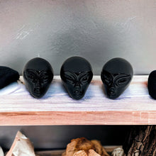 Carved Gemstone Alien Skull