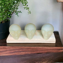 Carved Gemstone Alien Skull