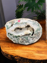 Moss Agate Druzy Geode
