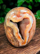 Carnelian Druzy Geode Free Form