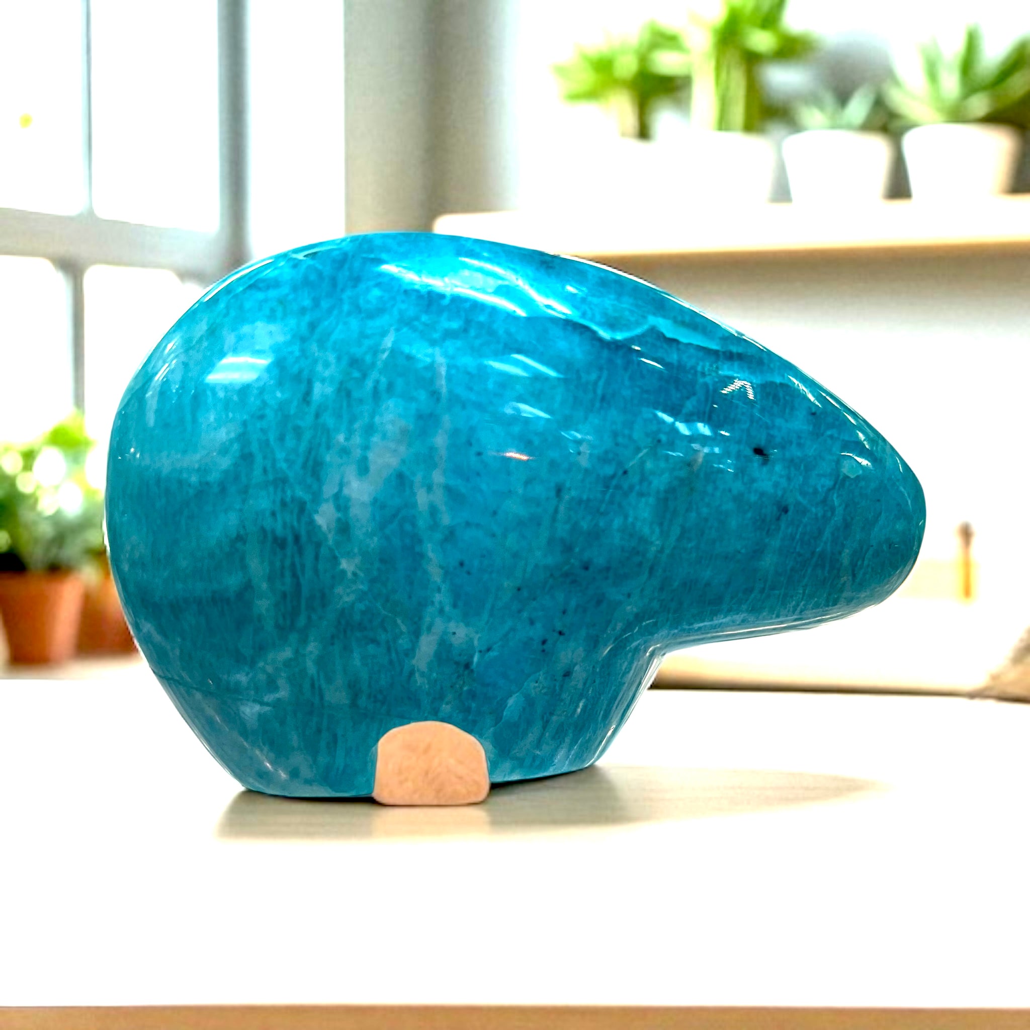 Amazonite Zuni Bear