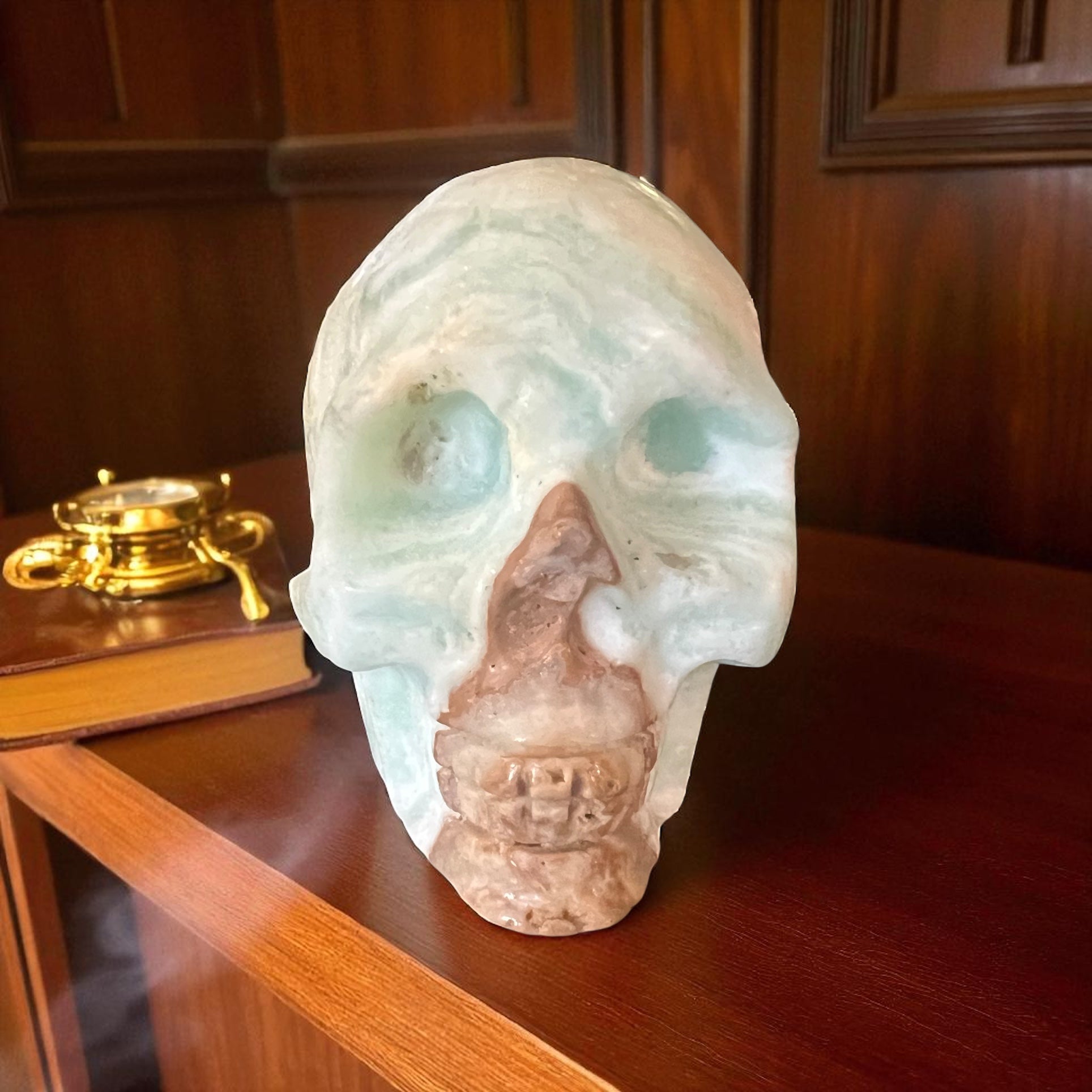 Hemimorphite Skull