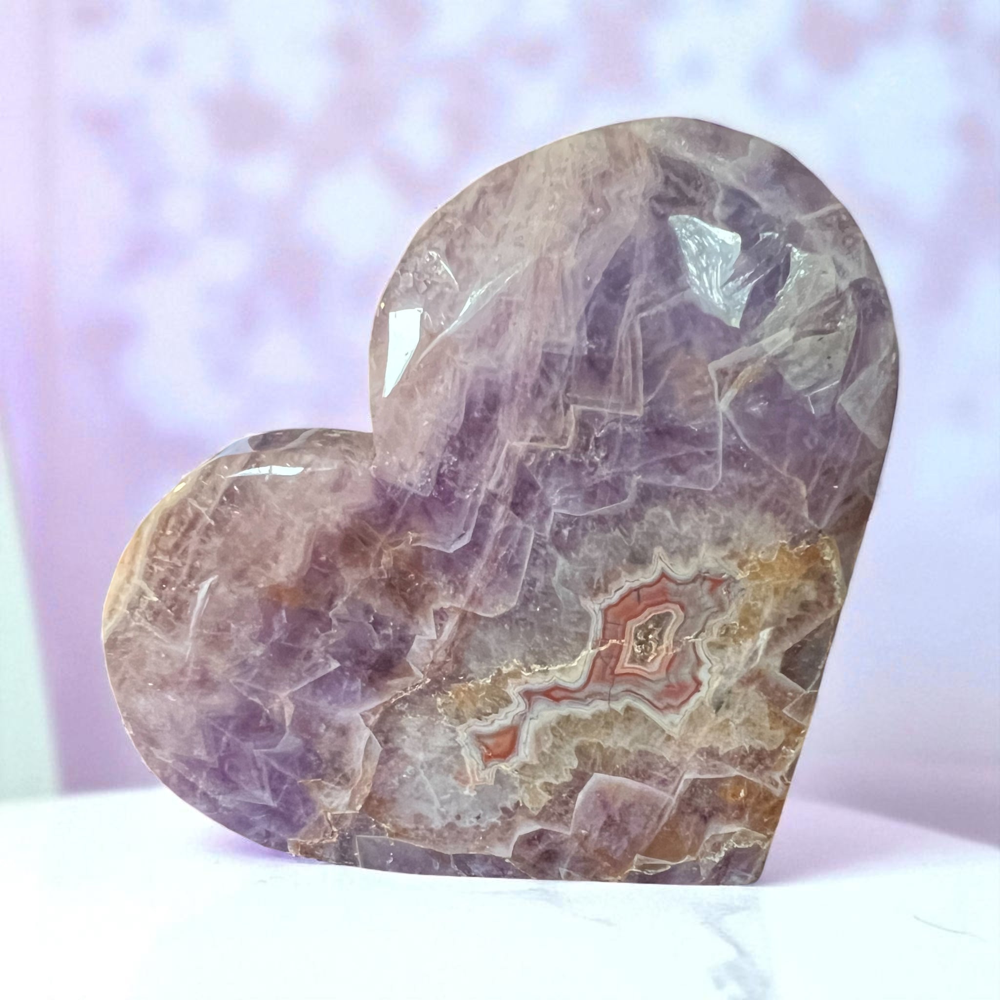 Crazy Lace Amethyst Heart