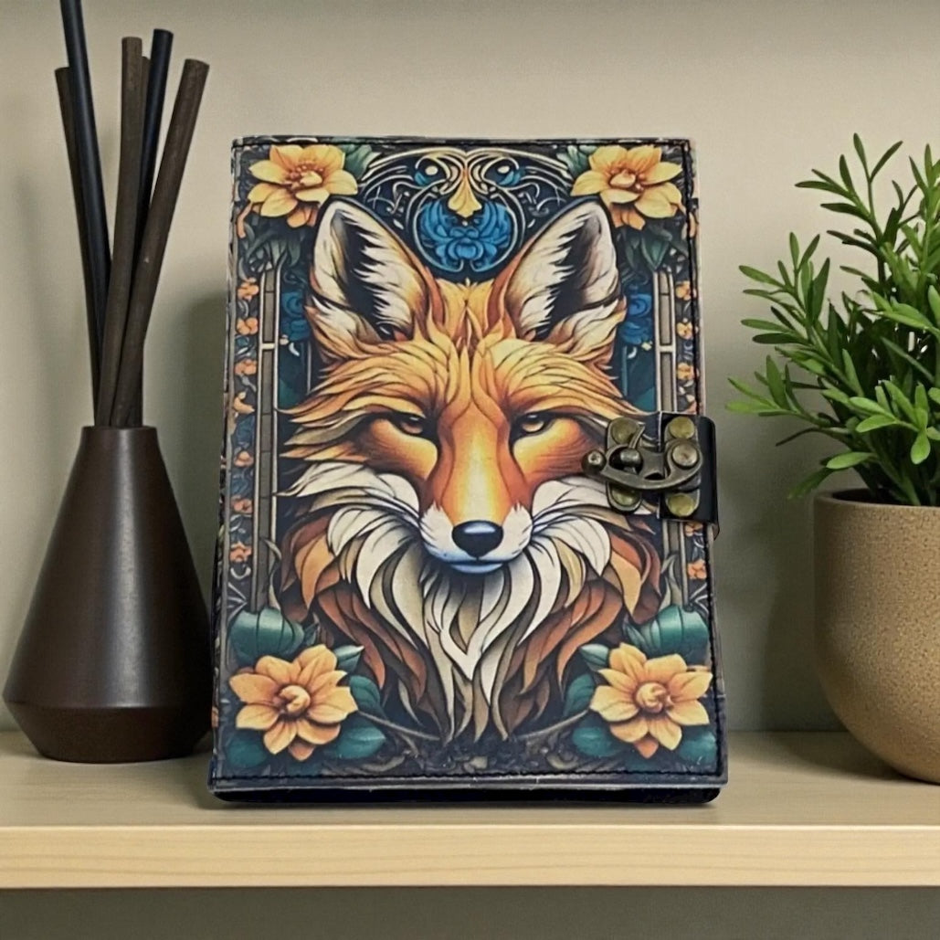 Petal Path Fox Leather Journal