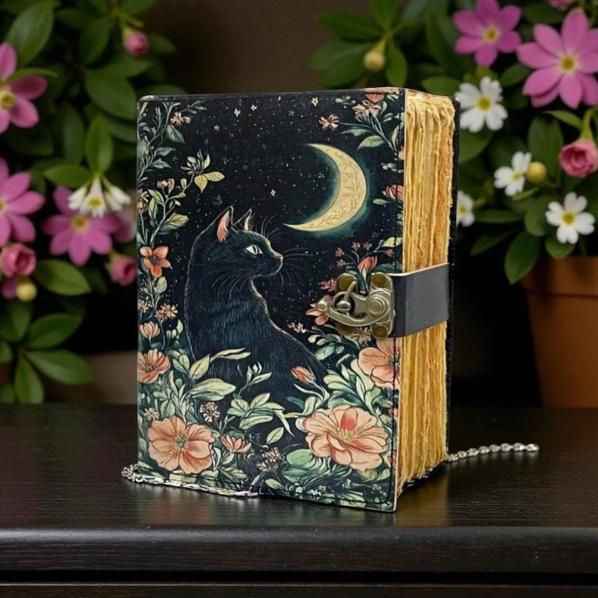 Mystic Cat Leather Journal