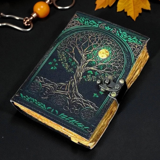 Moonlit Grove Leather Journal