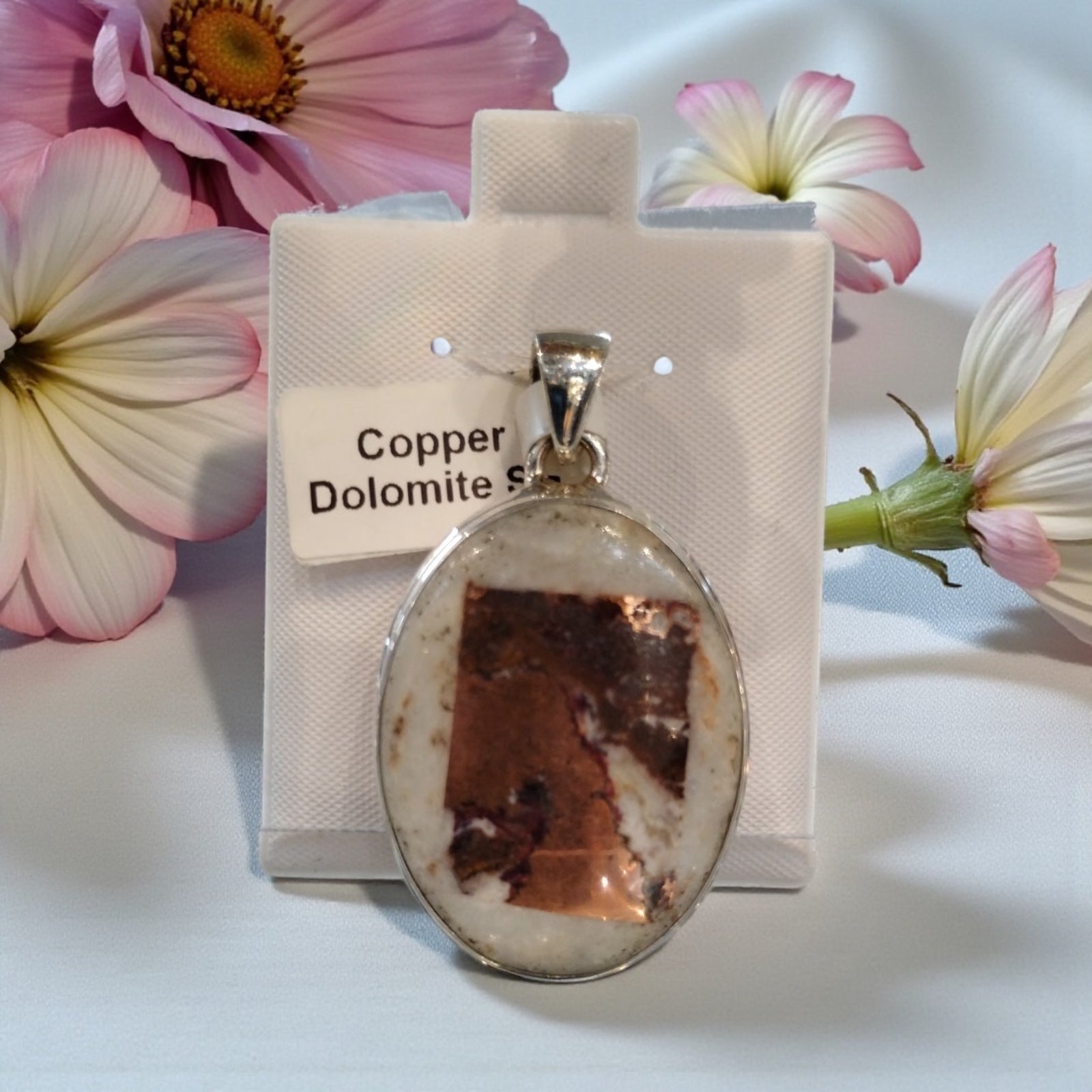 Copper Dolomite Sterling Silver Pendant
