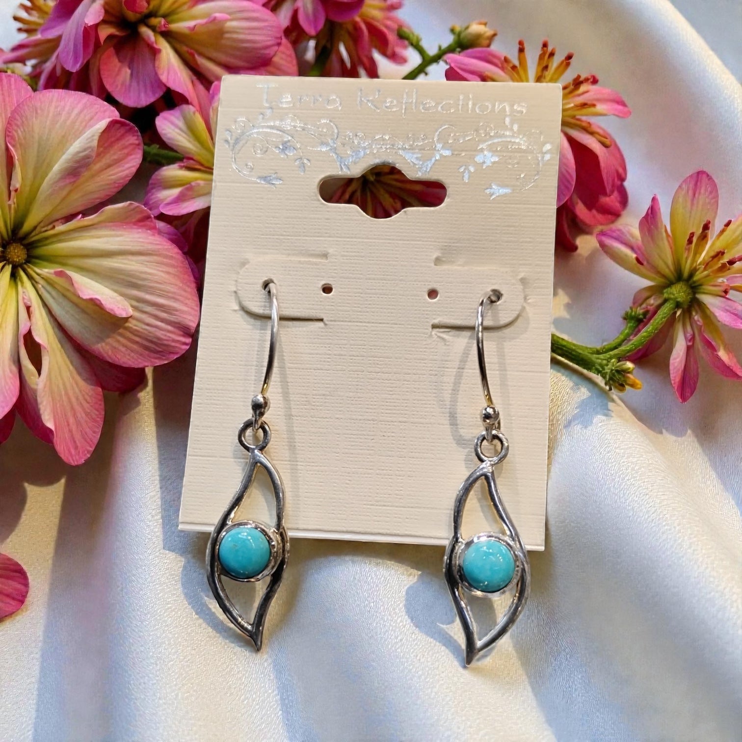 Turquoise Earrings Sterling Silver