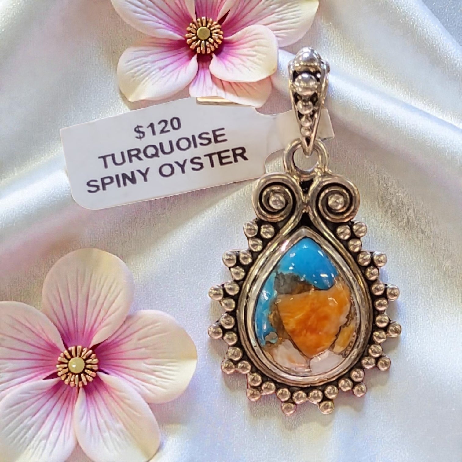 Turquoise Spiny Oyster Pendant
