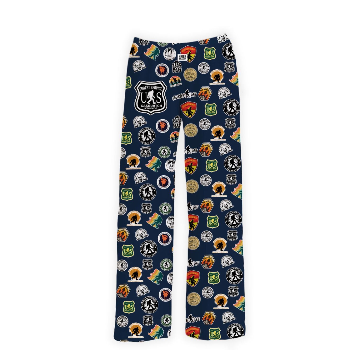 Bigfoot Stickers Brief Insanity Pajama/Lounge Pants