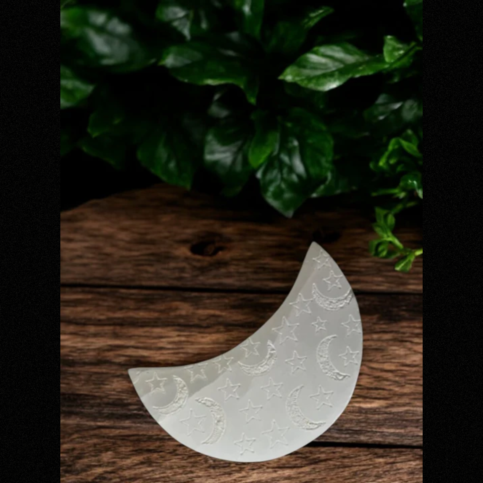 Selenite Moon Charging Plate 5.5”