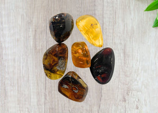 Amber Pocket Energy Tumble Stone