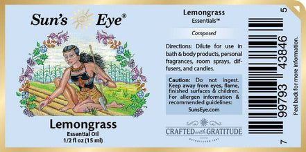 Lemongrass Essential Oil: .5 fl oz