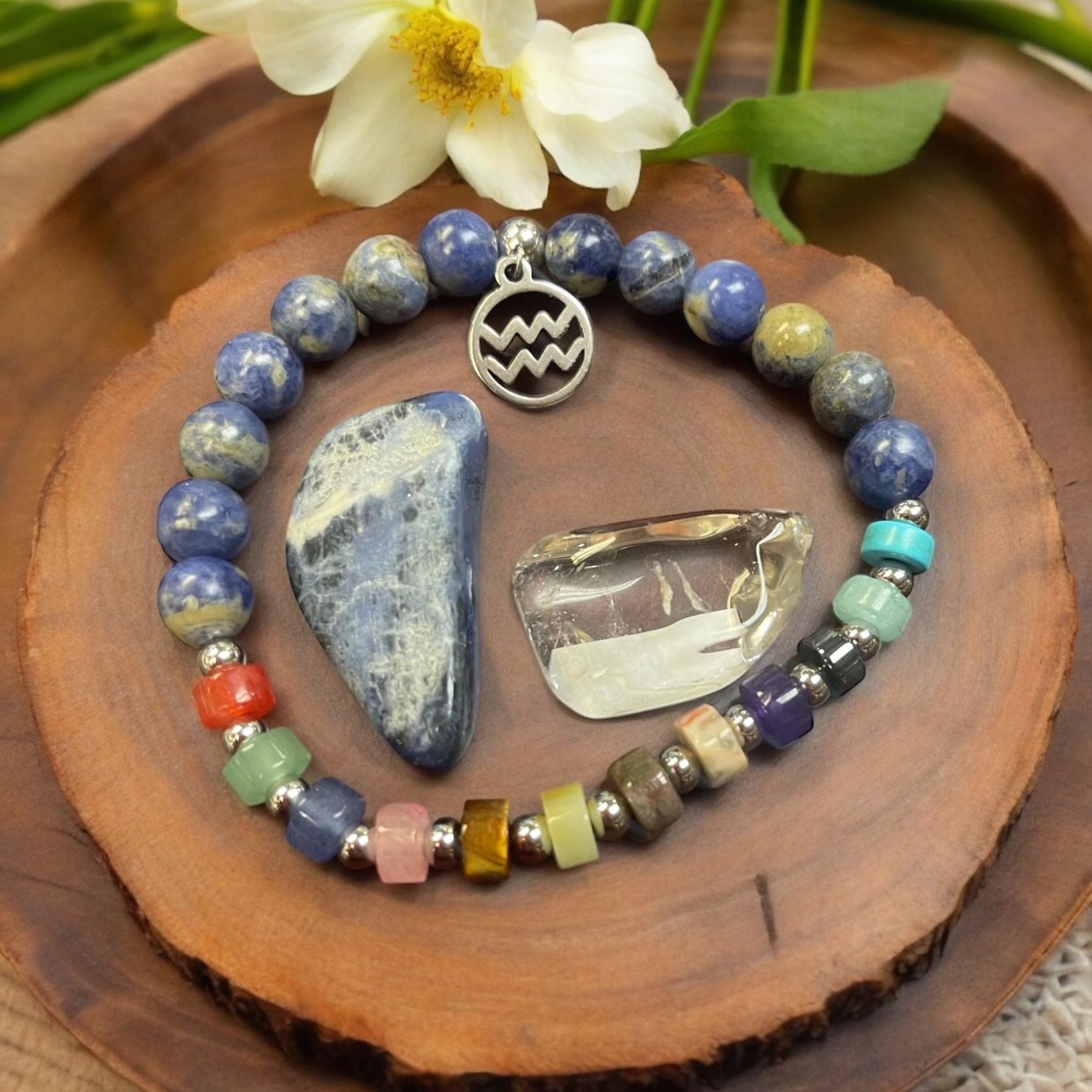 Aquarius Bracelet with Crystal Set