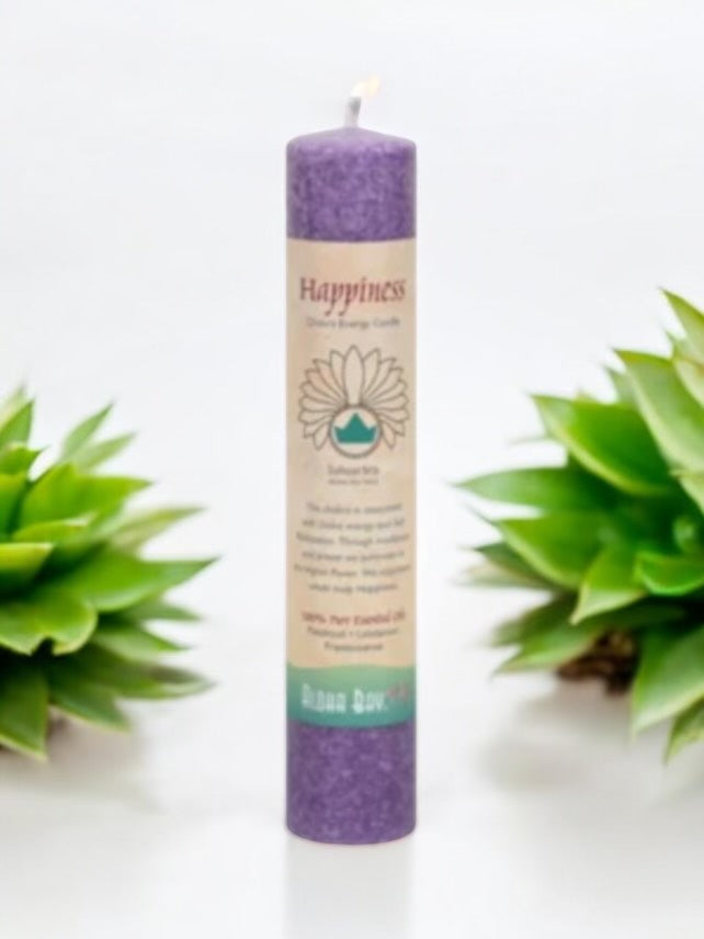 Chakra Energy Pillar Aloha Bay Candle Happiness