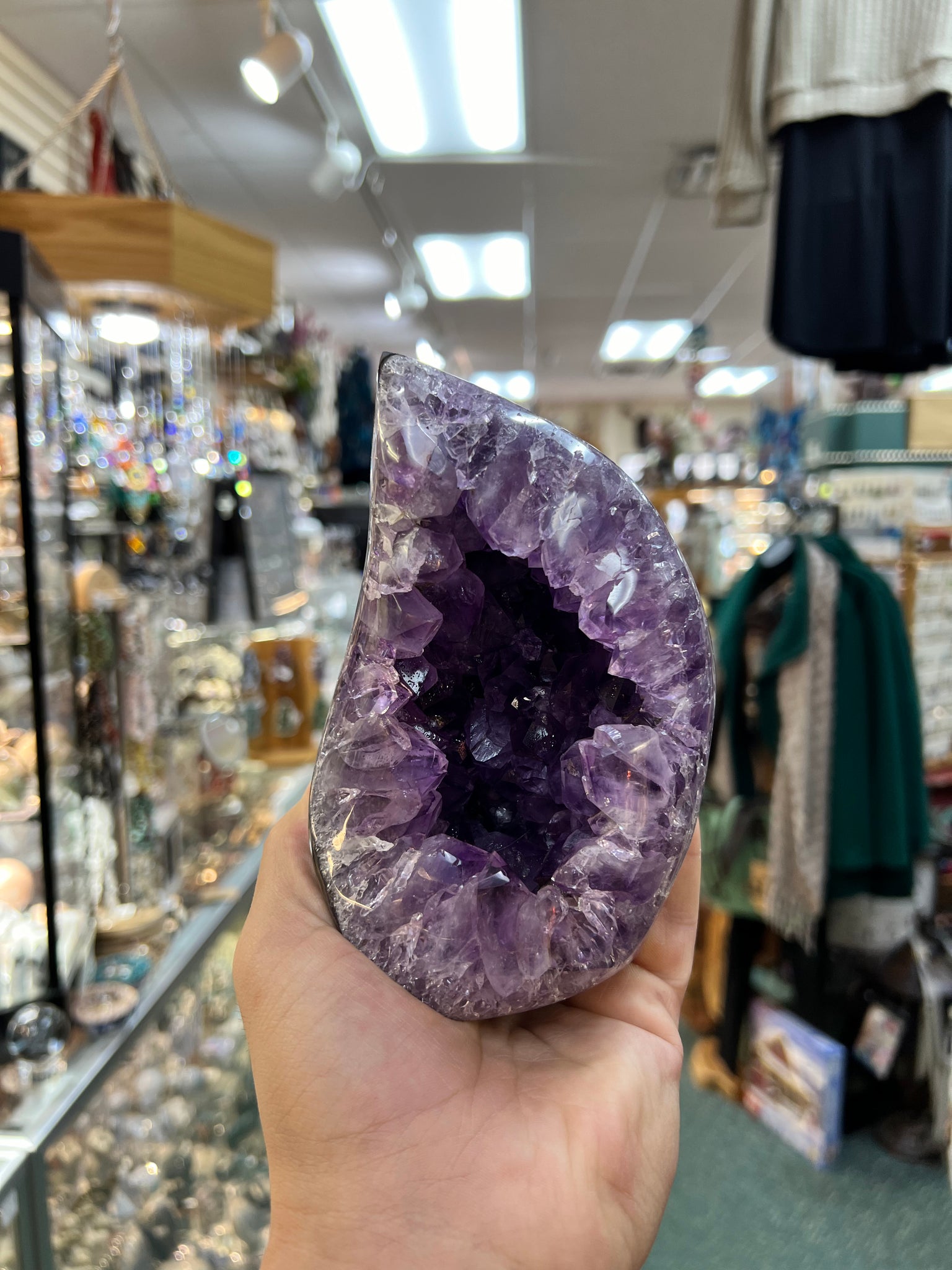 Amethyst Druzy Geode Flame