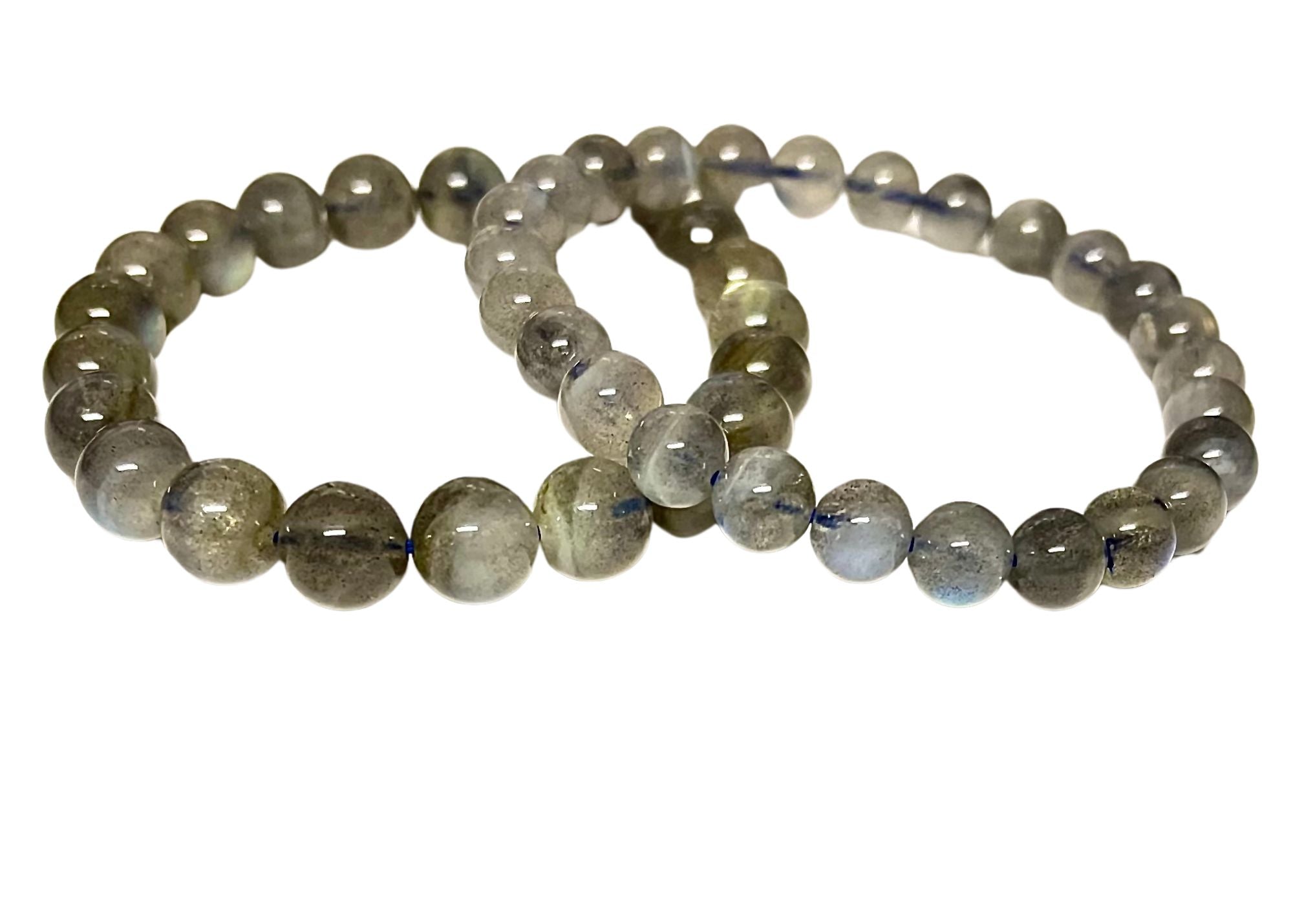 Labradorite Round Gemstone Stretch Bracelet