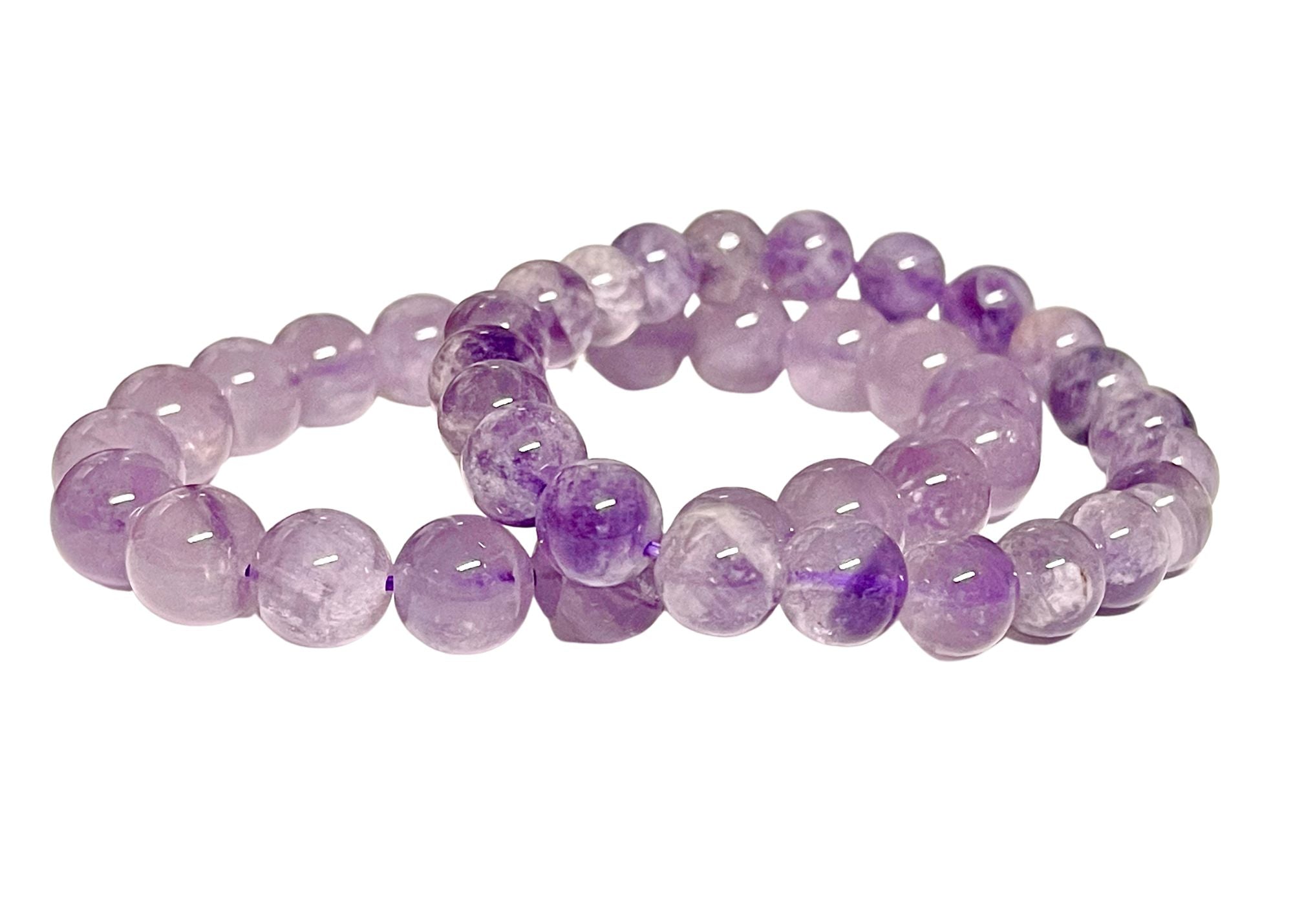 Amethyst Round Gemstone Stretch Bracelet