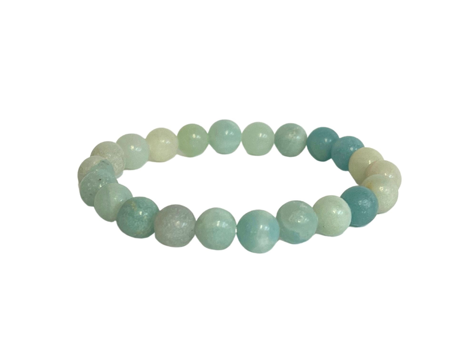 Caribbean Calcite Round Gemstone Stretch Bracelet